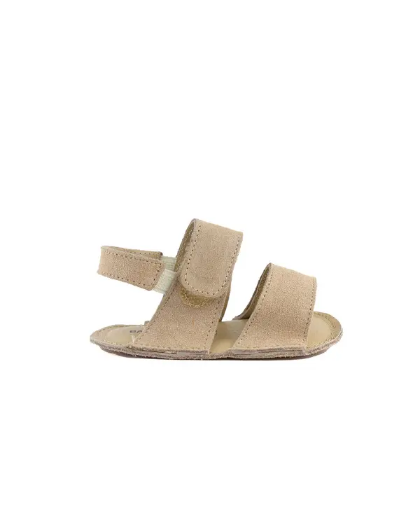 Double Strap Velcro Openings Suede Leather Sandal