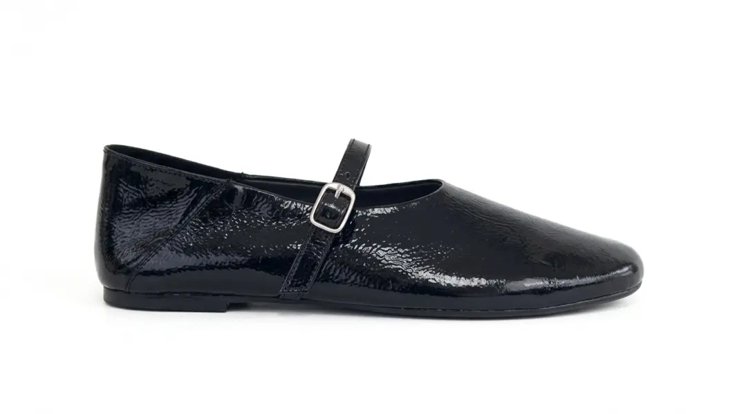 Leather Classic Round-Toe Ballet Flats