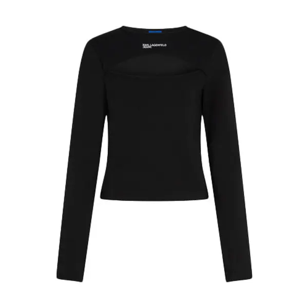 Long-sleeved Top with Cut Out