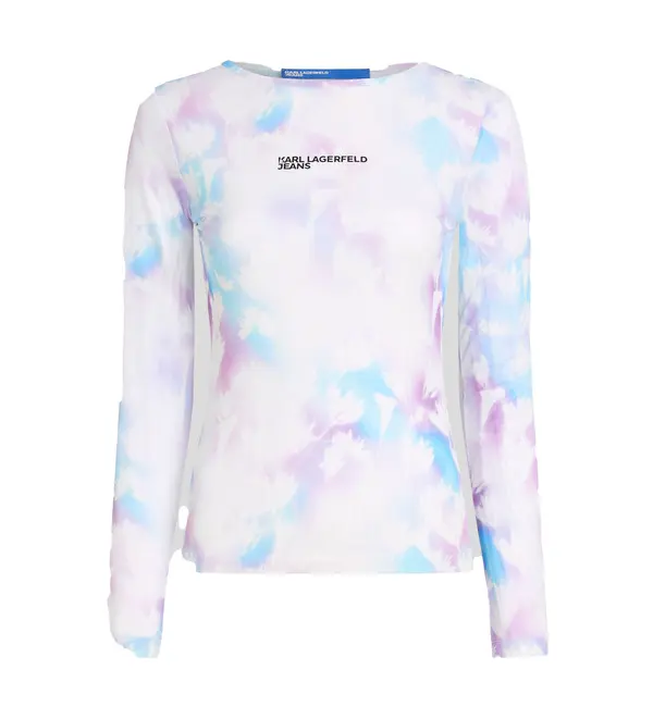 Floral-Print Mesh T-shirt