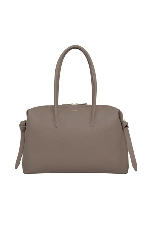 Pebble Grained Leather Brioche Duffle Bag