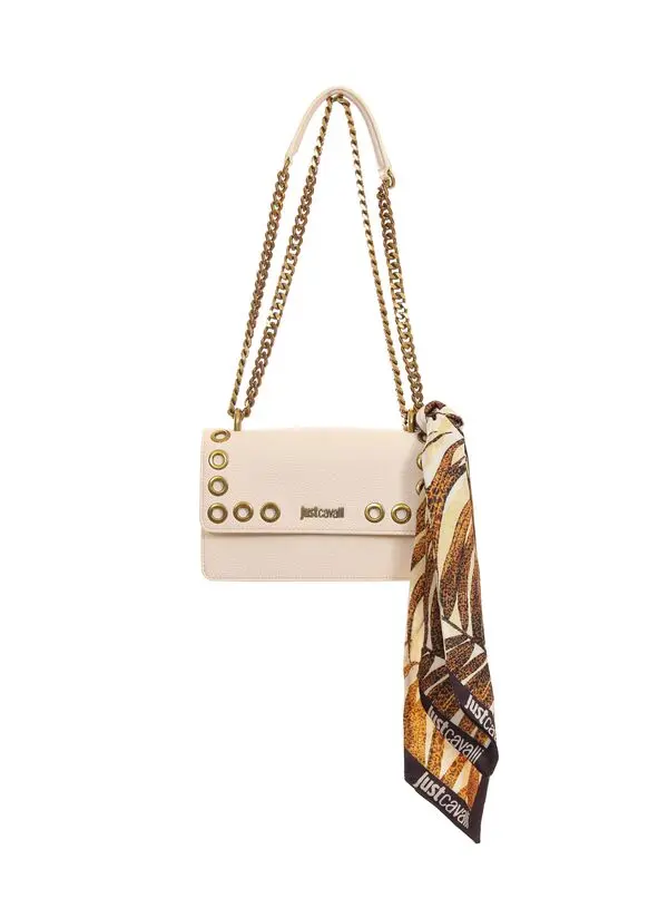 Chain-Strap Crossbody with Eyelet Detailing