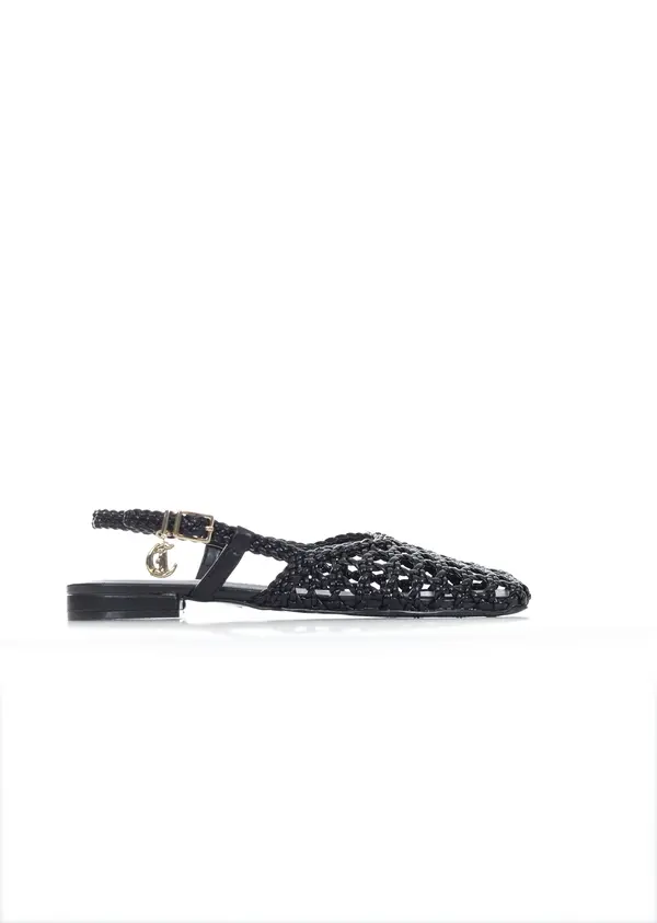 Woven Mesh Slingback Ballerinas
