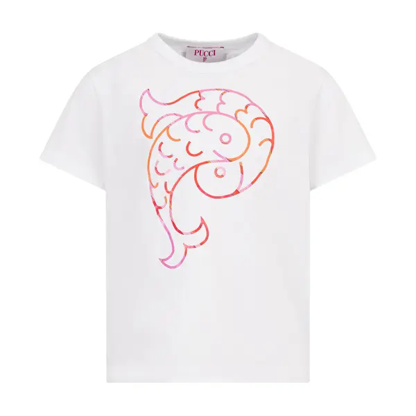Signature Swirl Fish-Print Cotton Short Sleeve T-Shirt