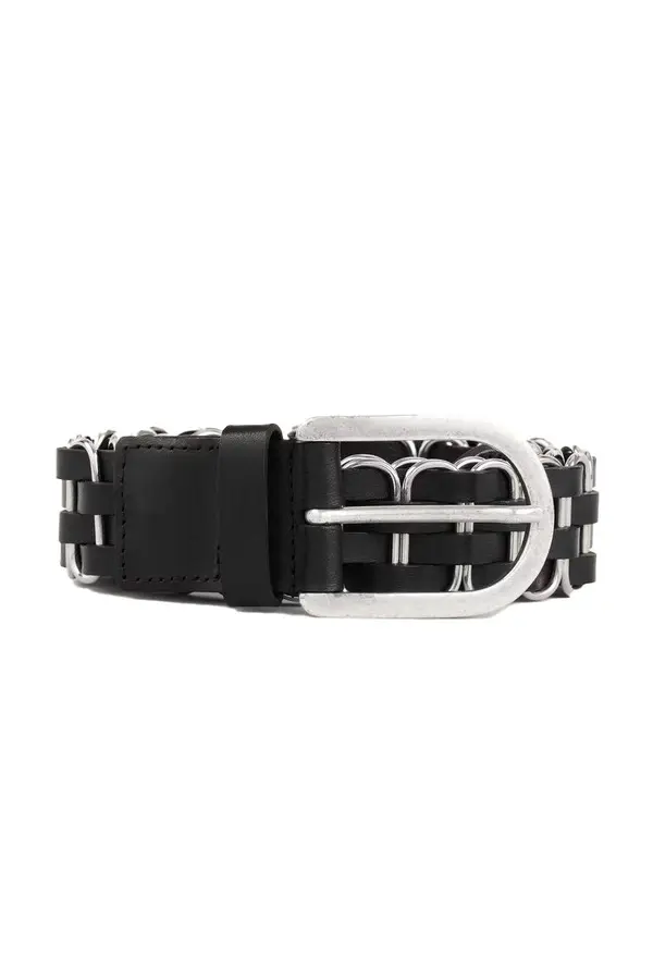 Beck-Woven Design Leather Belt