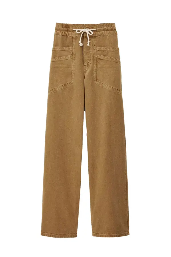 High Waist Wide Leg Trousers with Front Pockets