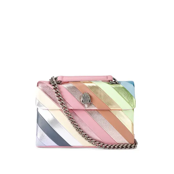 Metallic Rainbow Quilted Leather Kensington Bag
