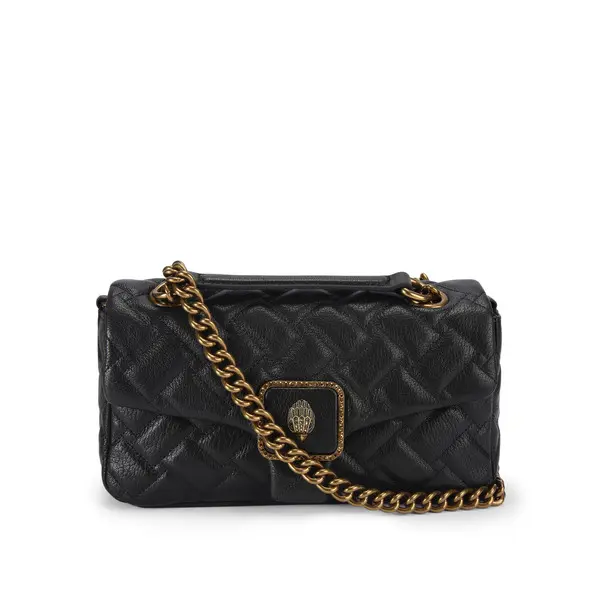 Grained Leather Pimlico Shoulder Bag with Quilting Details