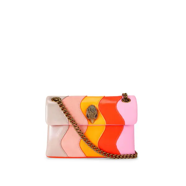 Tonal Wavy Leather Kensington Crossbody Bag