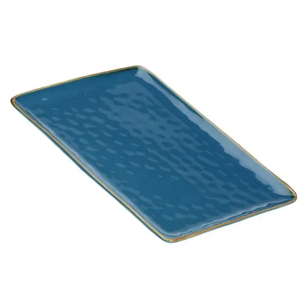 Tray, Avio Blue, Concerto - Stoneware, 36x26.6 cm