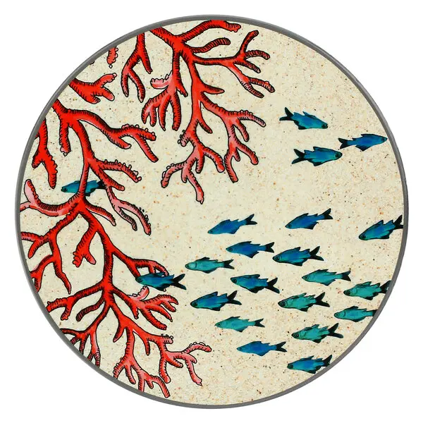 Coral Coaster, Sea Life - ceramic, Ø 20 cm