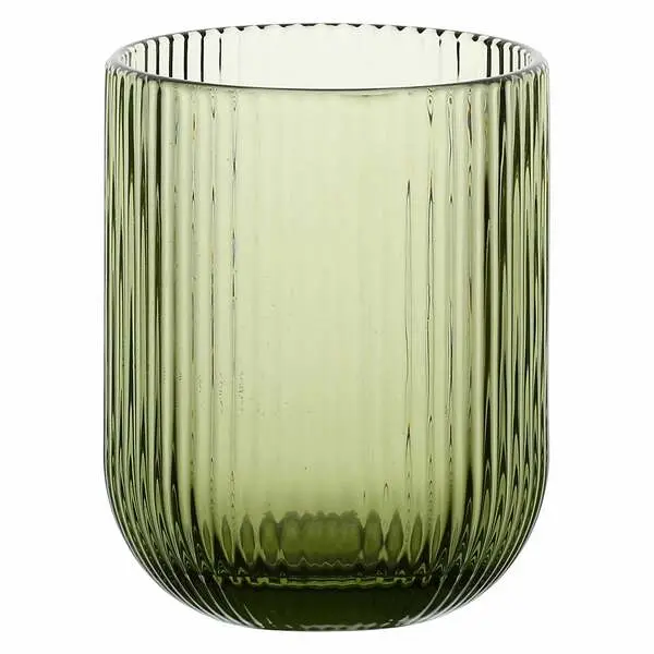 Green Twisty Glass Tumbler 260ml