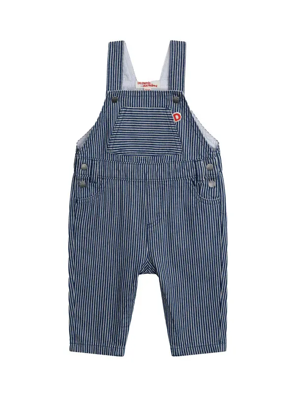 Two-tone Striped Overalls