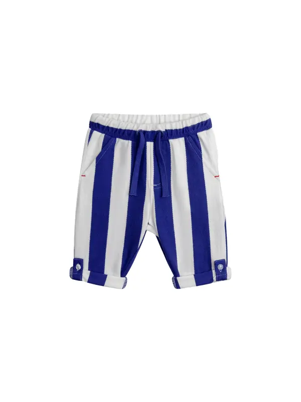Bold Blue & White Striped Trousers