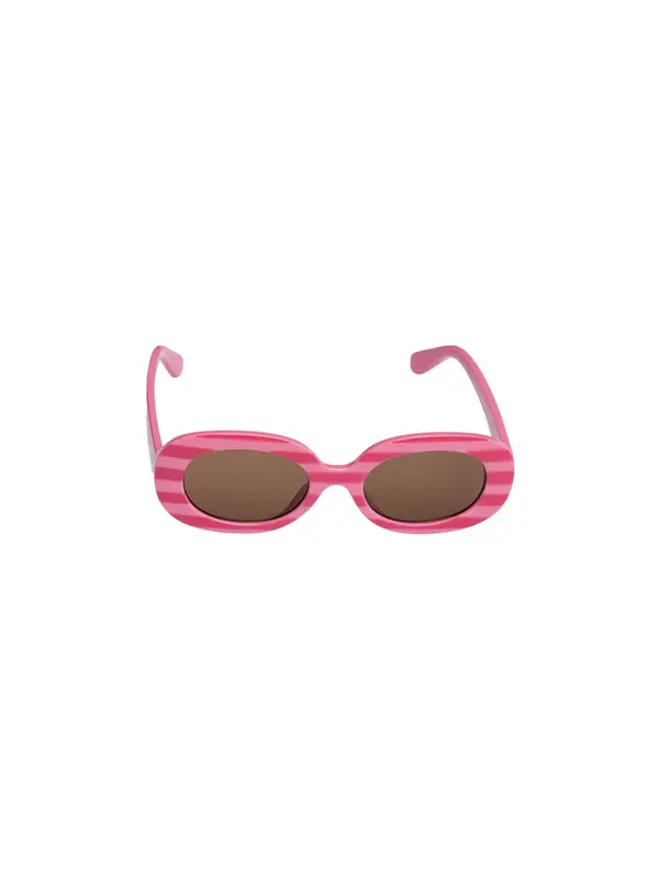 Retro Pink Oval Sunglasses