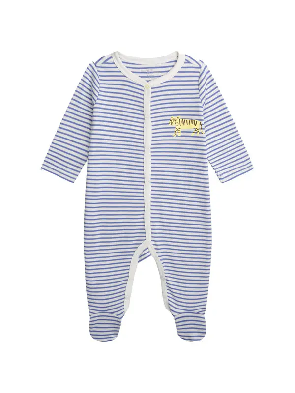 Blue Striped Tiger Footed Pajamas