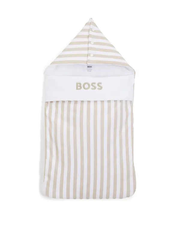 Cotton Striped Baby Sleeping Bag with Embroidered Logo