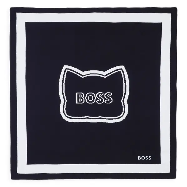 Logo Embroidered Cotton Blanket