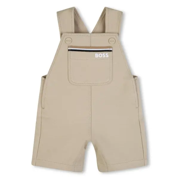 Pocket Sleeveless Dungarees with Small Logo