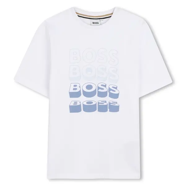 Logo Gradient Graphic  Short Sleeve Cotton T-Shirt