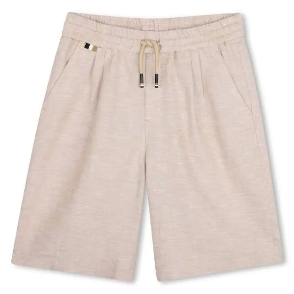 Elasticated Waistband Shorts with Tonal Stitching