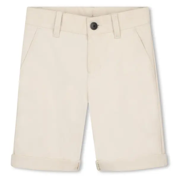 Button Turn-up Bermuda Cotton Shorts Image