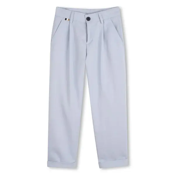 Linen Blend Pleated Suit Pants