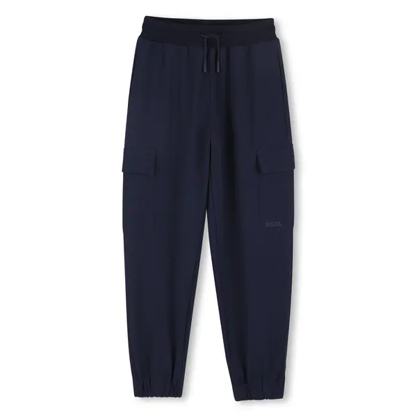 Fabric Cargo Pants with Elasticated Cuffs Image