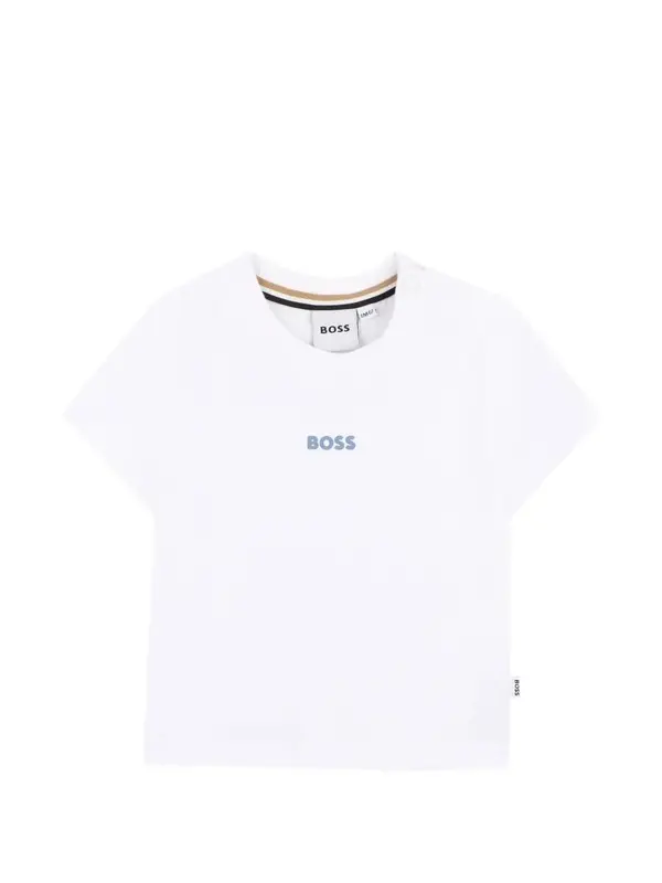 Short Sleeve Cotton T-Shirt with Gradient Back Graphic