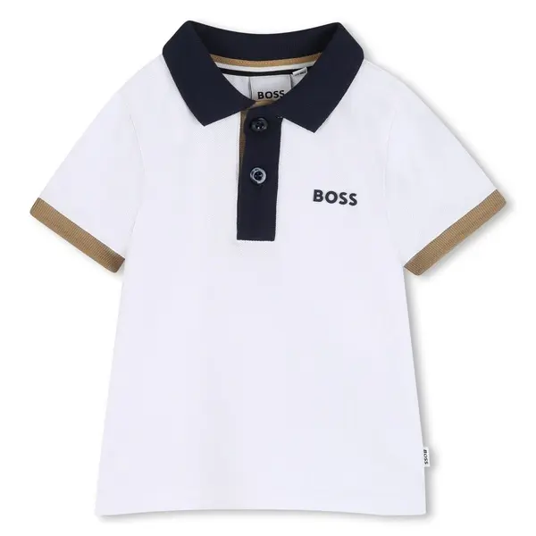 Contrast Short Sleeve Cotton Polo Shirt