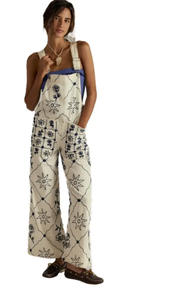 Rising Sun Overall with Embroidered Graphics