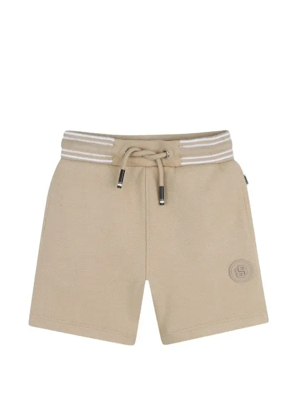Logo Striped Waistband Cotton Shorts