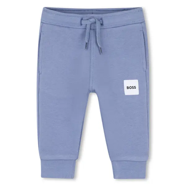 Cotton Drawstring Joggers with Ribbed Trims