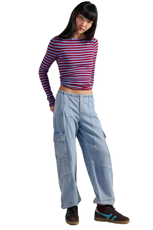 Wallflower Relaxed Fit Cargo Denim Pants