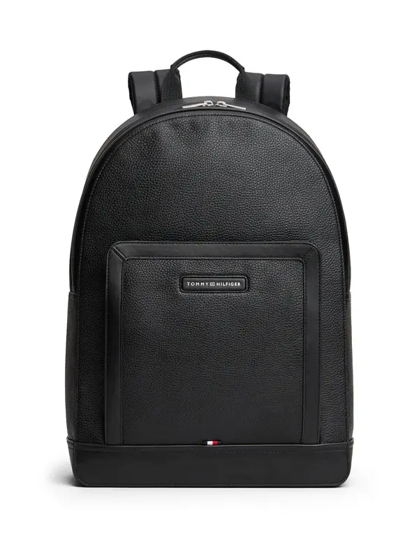 Central Leather Backpack Bag with Mesh Back Panel Image