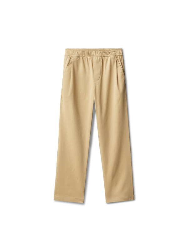 Straight Cotton Sateen Trousers