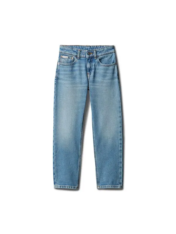 High Waist Straight Fit Denim Jeans