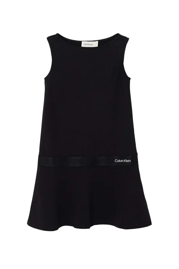 A-line Cut Sleeveless Cotton Dress