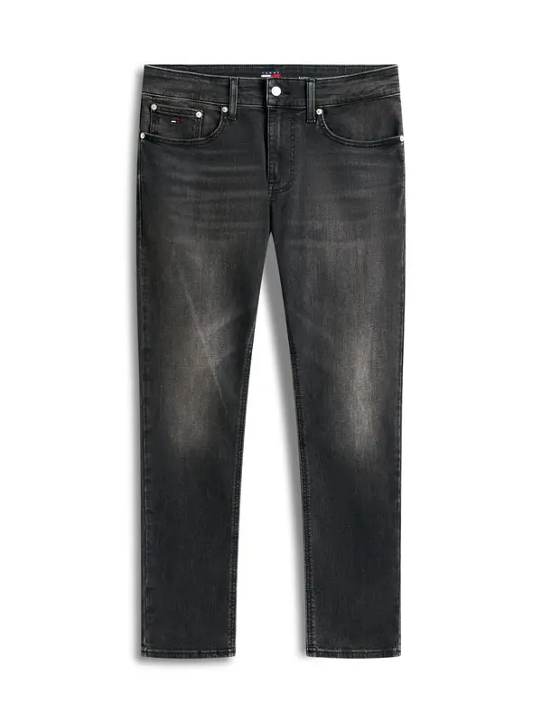 Austin Faded Slim Tapered Leg Black Jeans