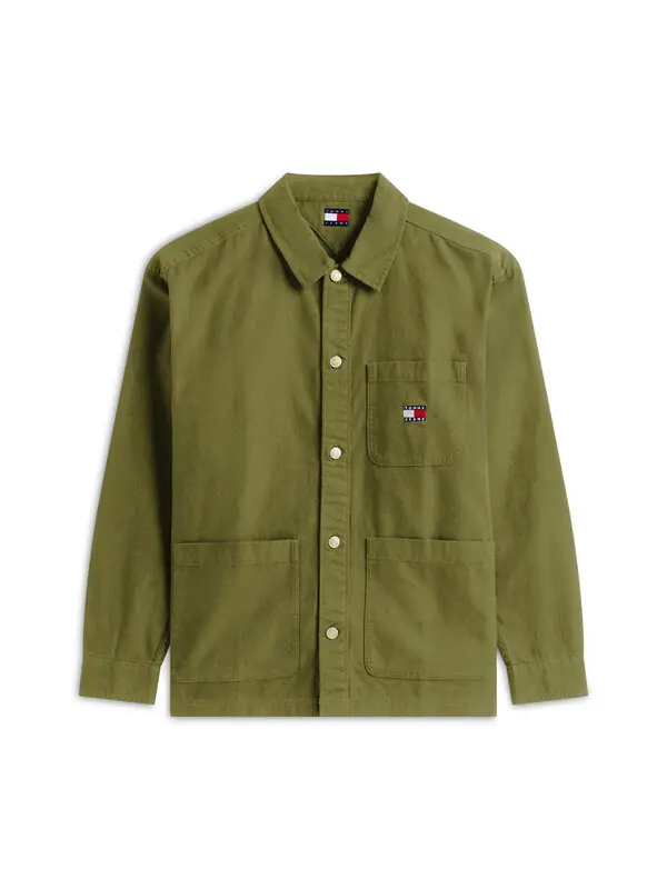Tommy Badge Oversized Fit Overshirt