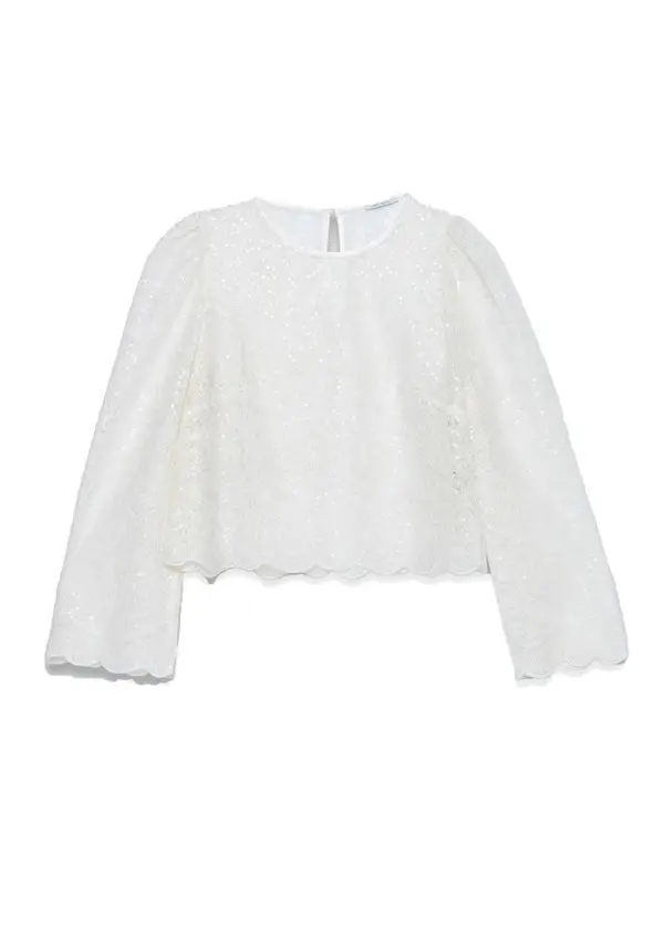 Long Sleeves Lace Blouse