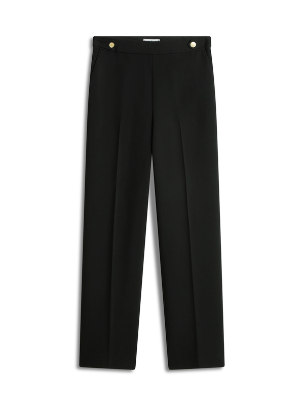 Pressed Crease Straight Leg Trousers