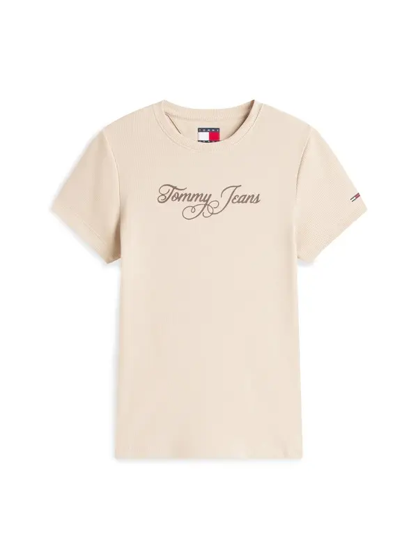 Slim Fit Short Sleeve Top with Logo