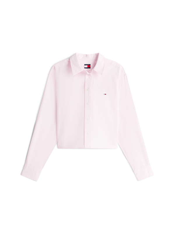 Relaxed Fit Cropped Poplin Shirt