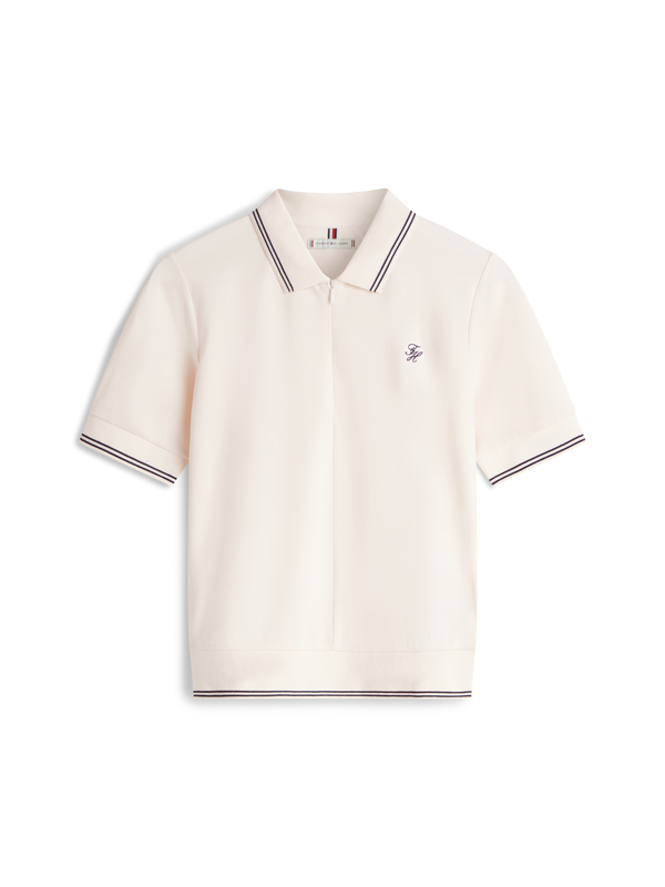 Regular Fit Pique Zip Polo Shirt