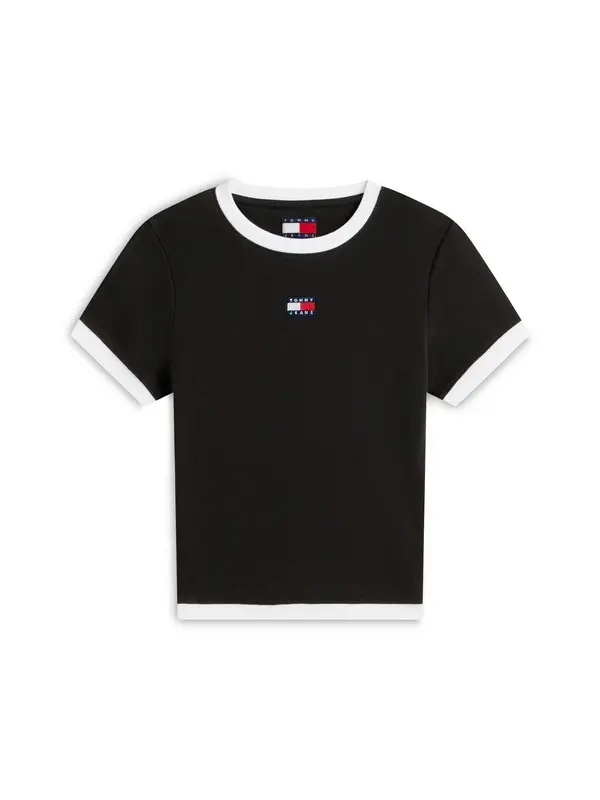 Tommy Badge Ribbed Slim T-Shirt