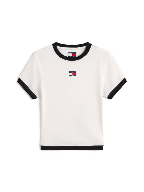 Tommy Badge Ribbed Slim T-Shirt