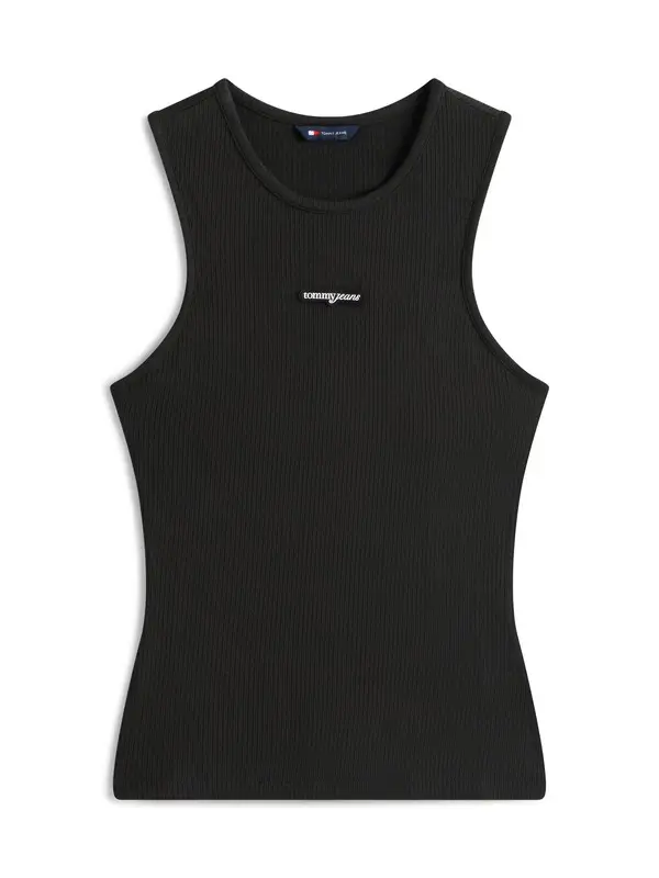 Slim Fit Script Labe Tank Top