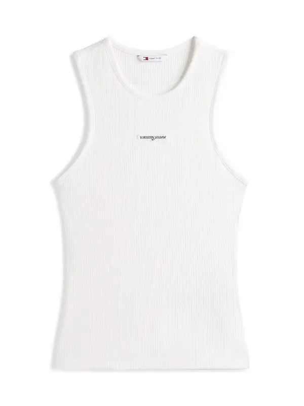Slim Fit Script Labe Tank Top