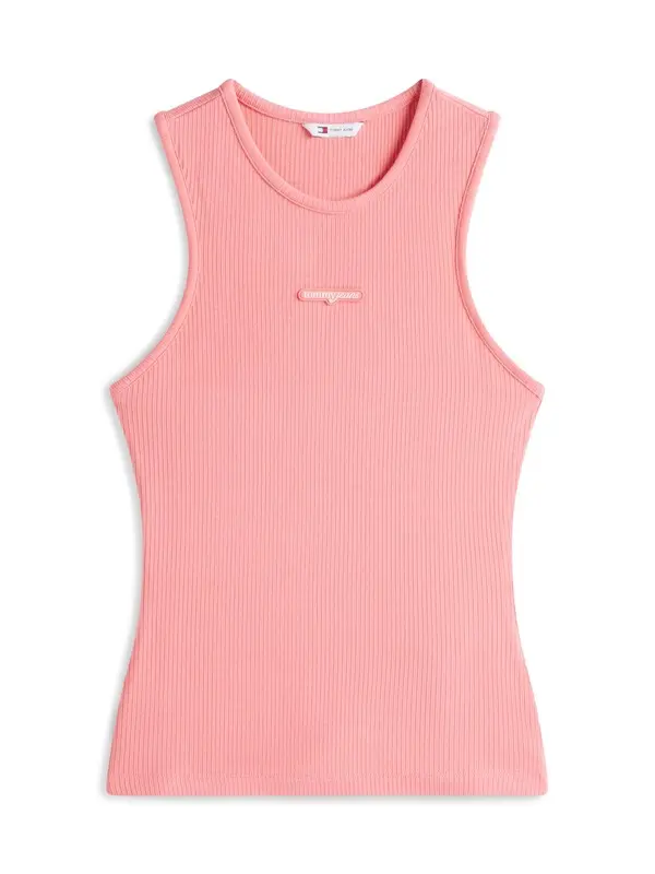 Slim Fit Script Labe Tank Top